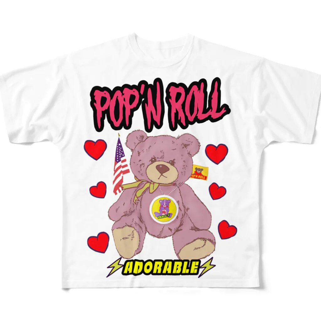 POP'N ROLLのpop'n bear02 フルグラフィックTシャツ