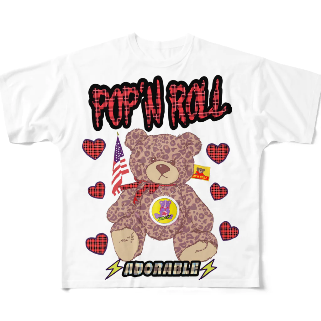 POP'N ROLLのpop'n bear03 フルグラフィックTシャツ