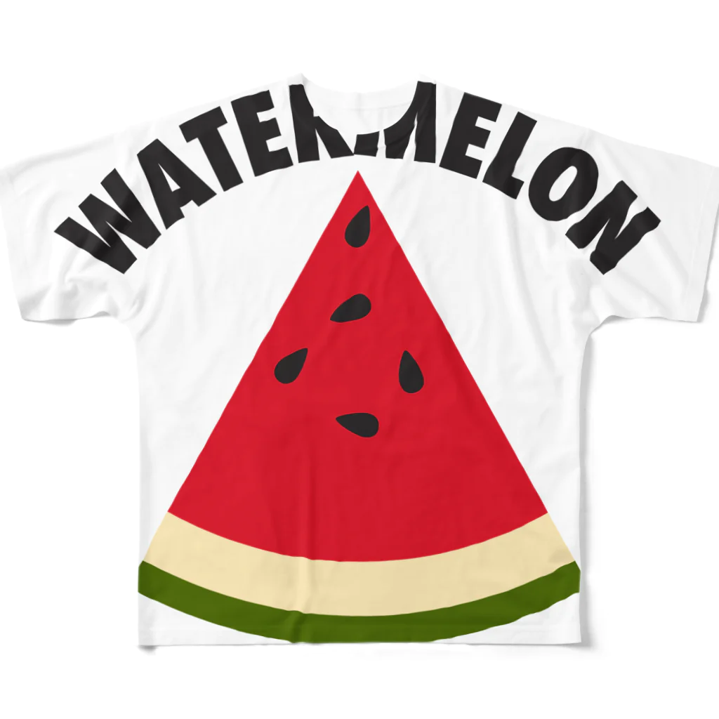 DRIPPEDのWATERMELON 扇形 フルグラフィックTシャツ