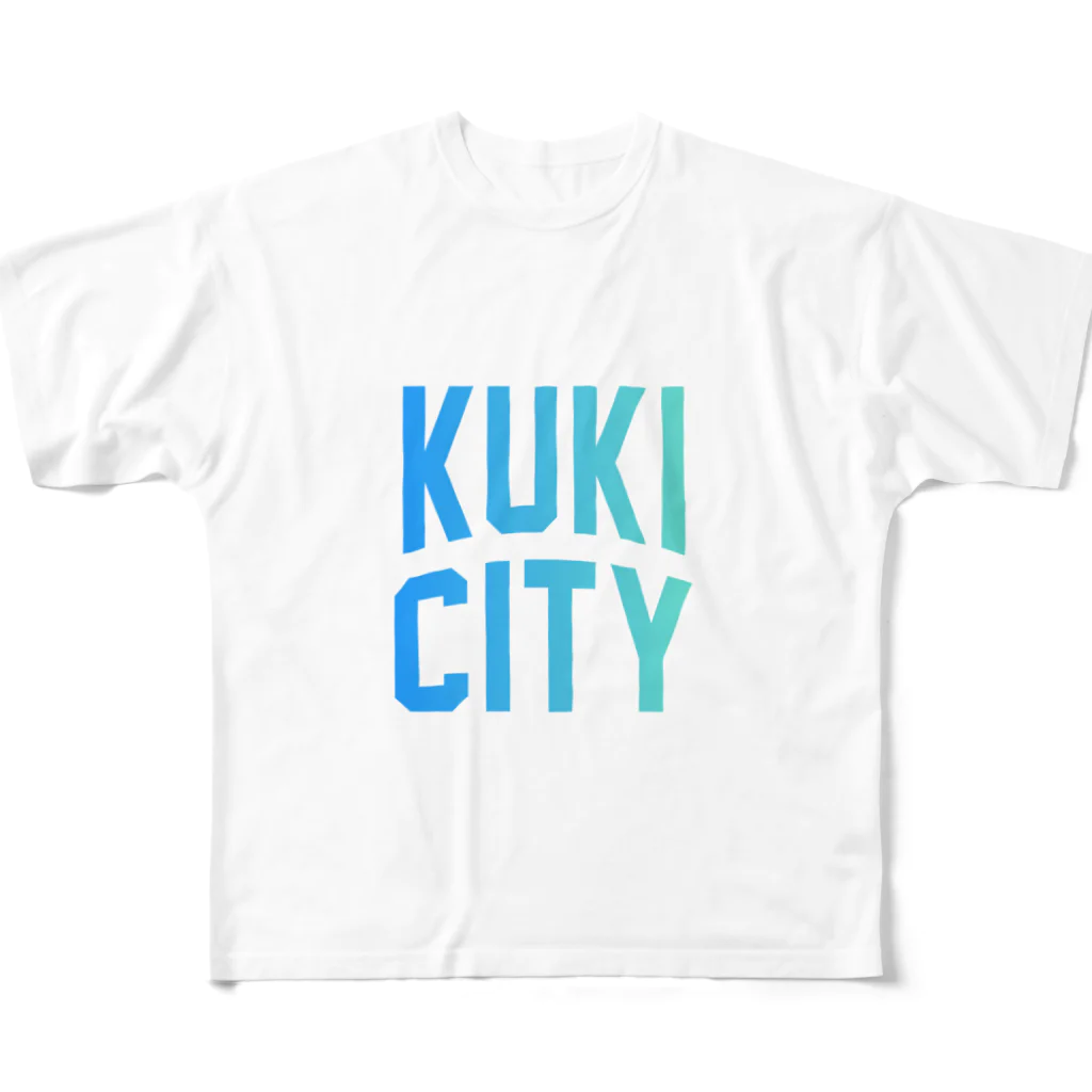 JIMOTOE Wear Local Japanの久喜市 KUKI CITY フルグラフィックTシャツ