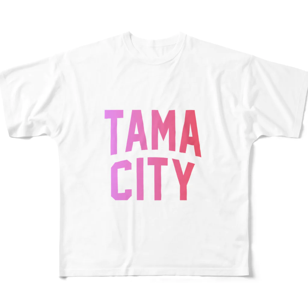 JIMOTO Wear Local Japanの多摩市 TAMA CITY フルグラフィックTシャツ