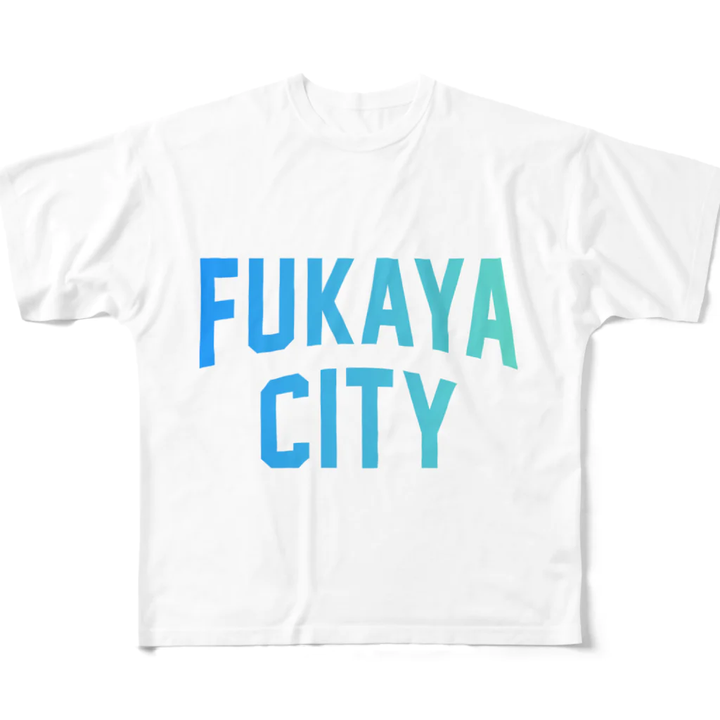 JIMOTO Wear Local Japanの深谷市 FUKAYA CITY All-Over Print T-Shirt