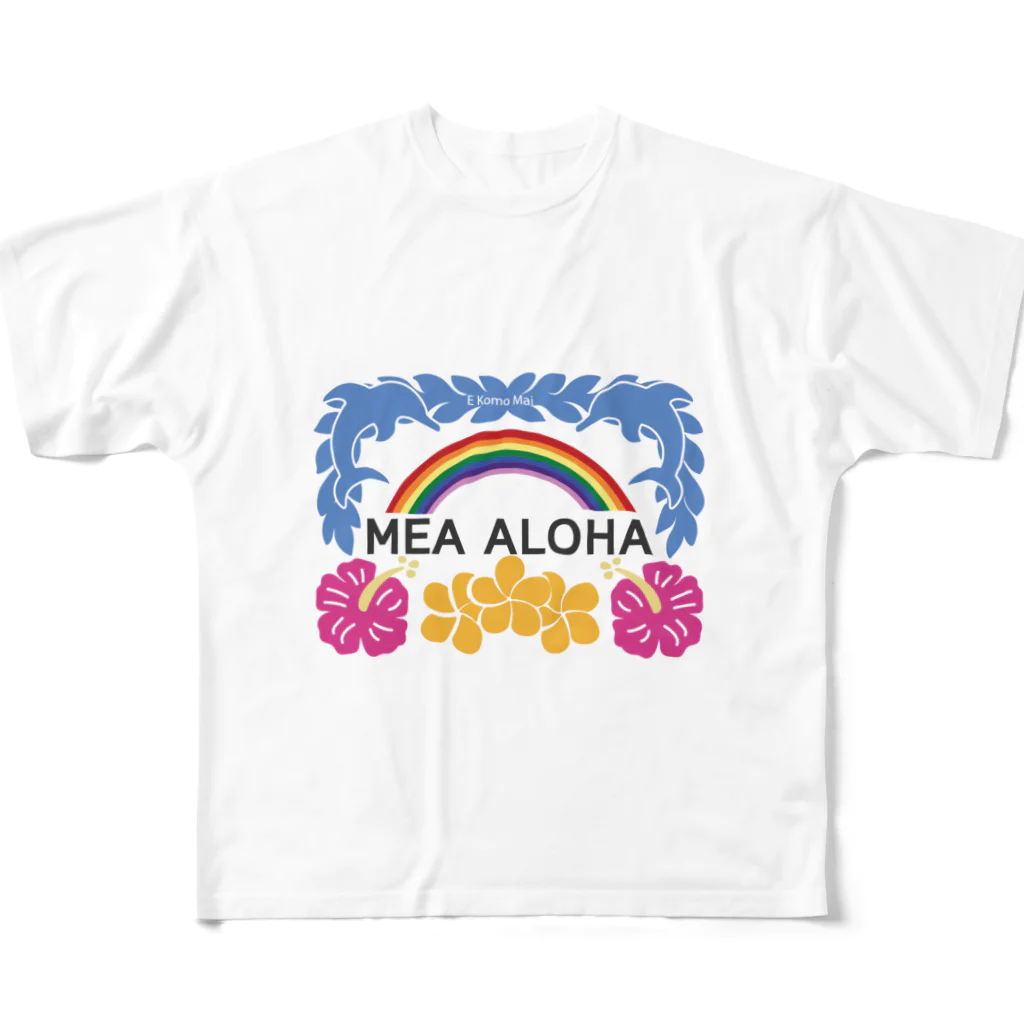 Monokomono+のMEA ALOHA・メアアロハ フルグラフィックTシャツ