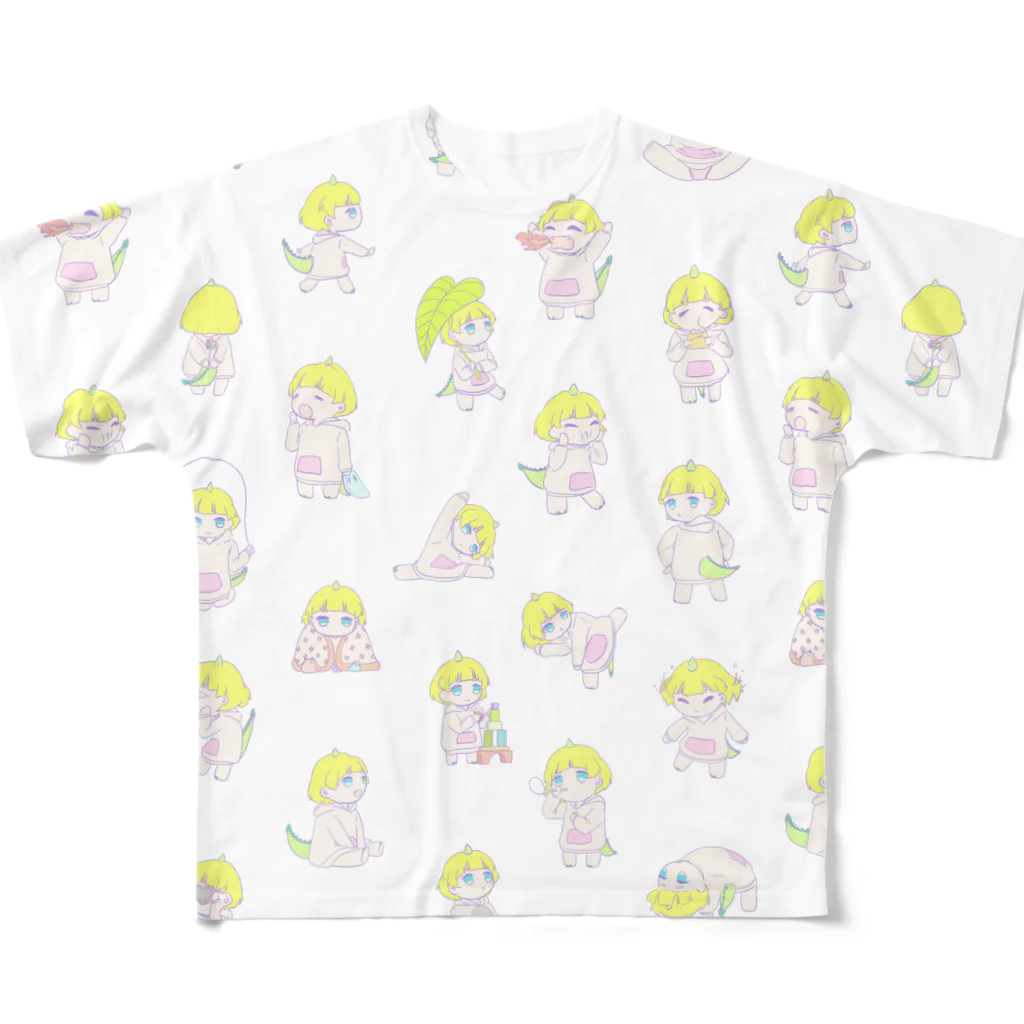 ゆるめ〜のどらごんこどもちゃん2 フルグラフィックTシャツ