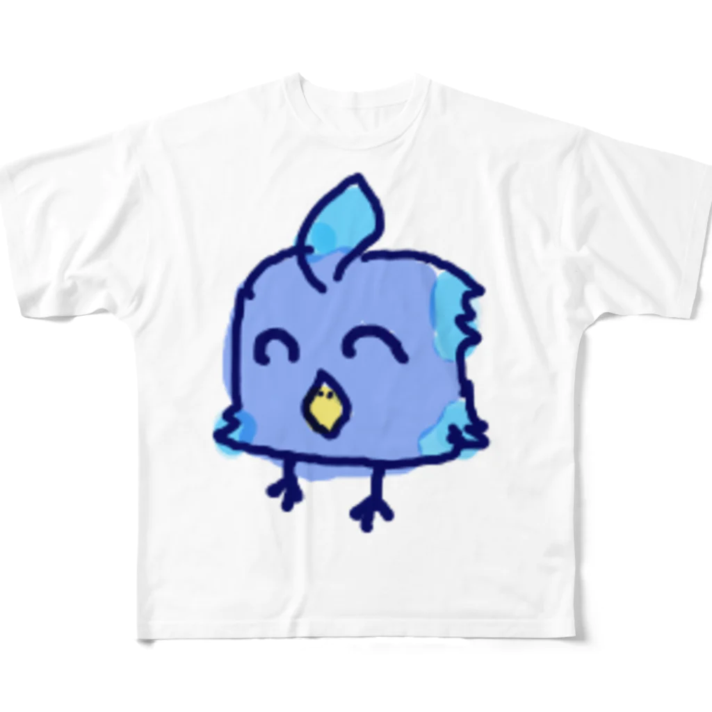 うなさか(UnasakaKon)の幸せを探す青い鳥 All-Over Print T-Shirt