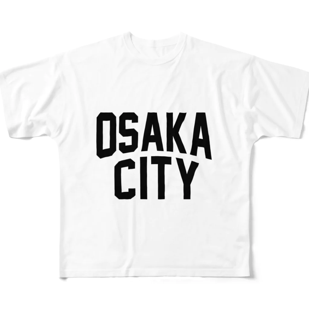 JIMOTOE Wear Local Japanの大阪市 OSAKA CITY All-Over Print T-Shirt