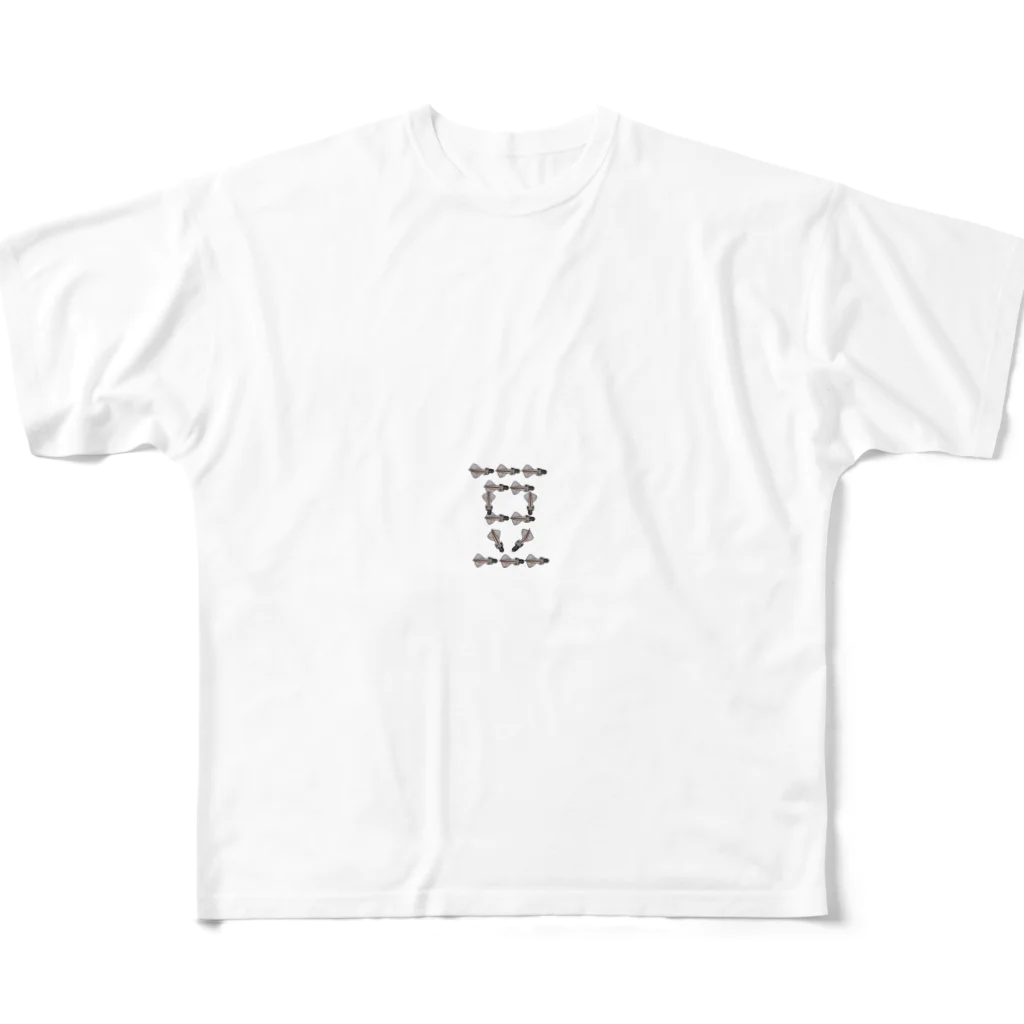おさかな専門SSW 齊藤 いゆ 𓆛𓆜𓆝𓆞𓆟𓆡𓆜𓇼𓈒𓆉 𓆛のマメイカちゃん All-Over Print T-Shirt