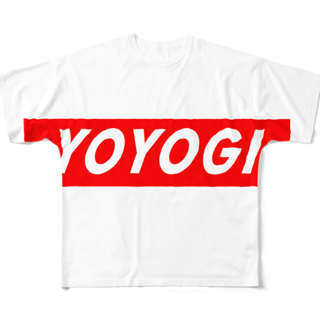 twentyonetwelveのYOYOGI ボックスロゴ フルグラフィックTシャツ