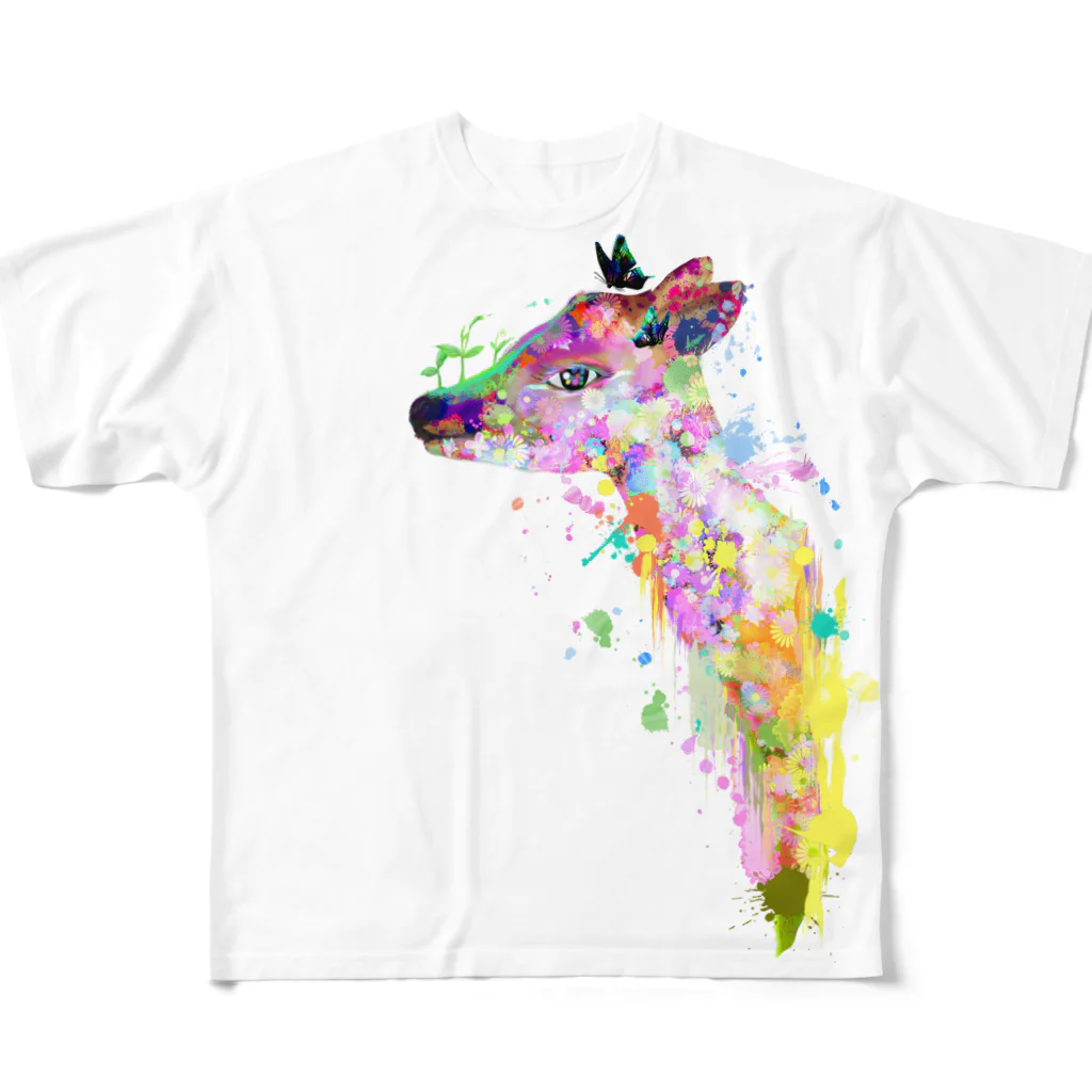 chicodeza by suzuriの鹿の夢 All-Over Print T-Shirt