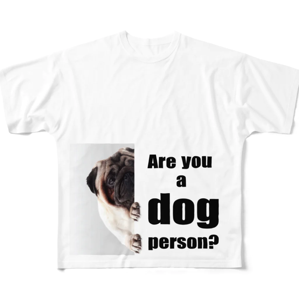 松や SUZURI店のあなたは犬派？ フルグラフィックTシャツ