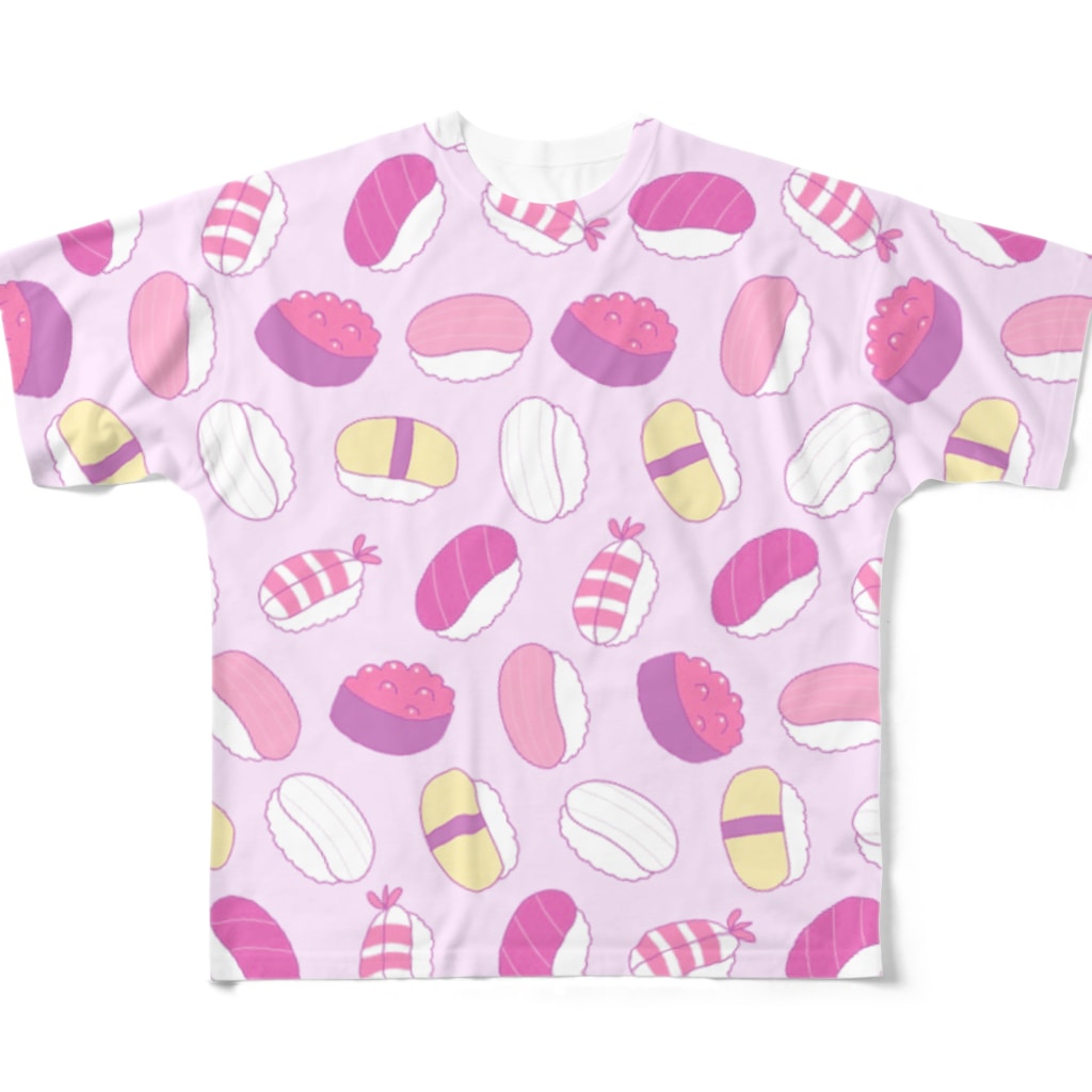 寿司柄 ゆめかわ かわいいもののおみせ いそぎんちゃく Isoginchaku2go のフルグラフィックtシャツ通販 Suzuri スズリ 寿司柄 ゆめかわ かわいいもののおみせ いそぎんちゃく Isoginchaku2go のフルグラフィックtシャツ通販 Suzuri スズリ