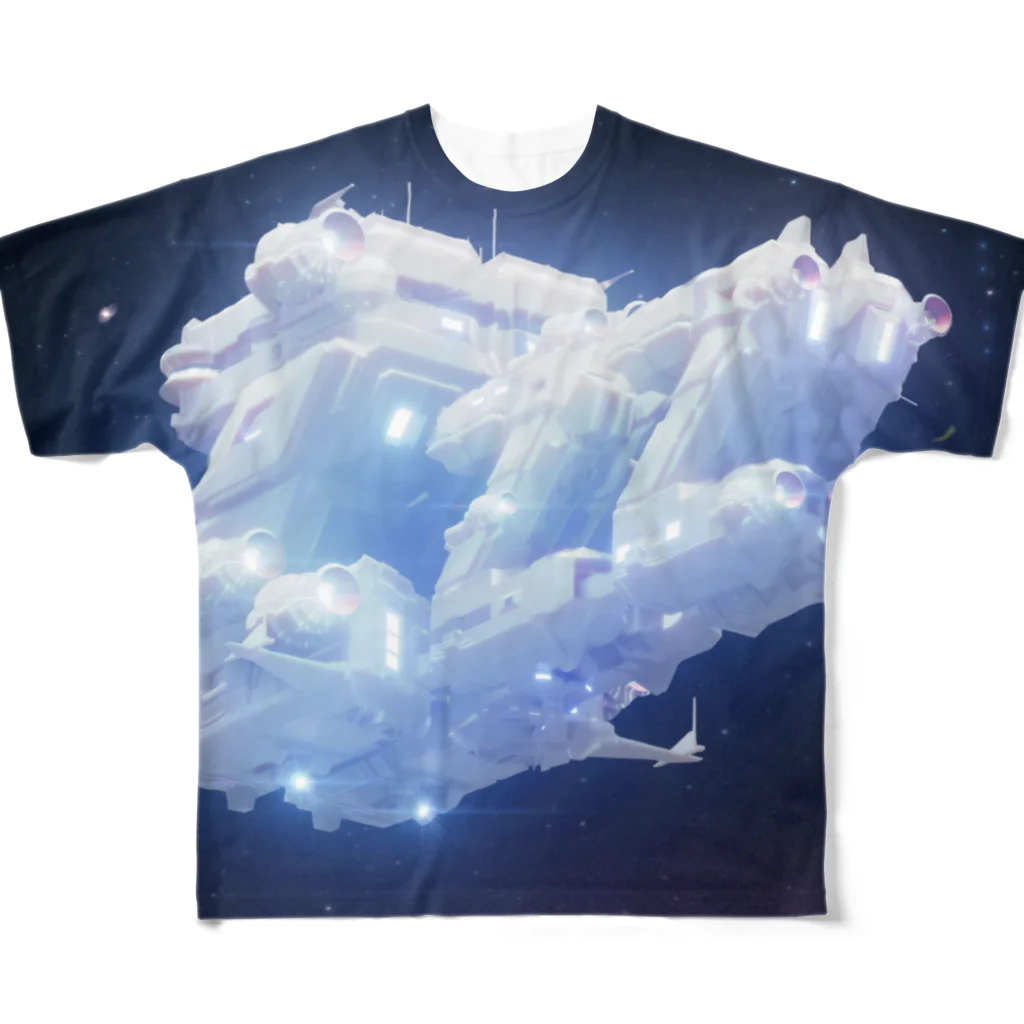 快眠おやすみRADIOのスリープバトルシップねむみ丸 All-Over Print T-Shirt