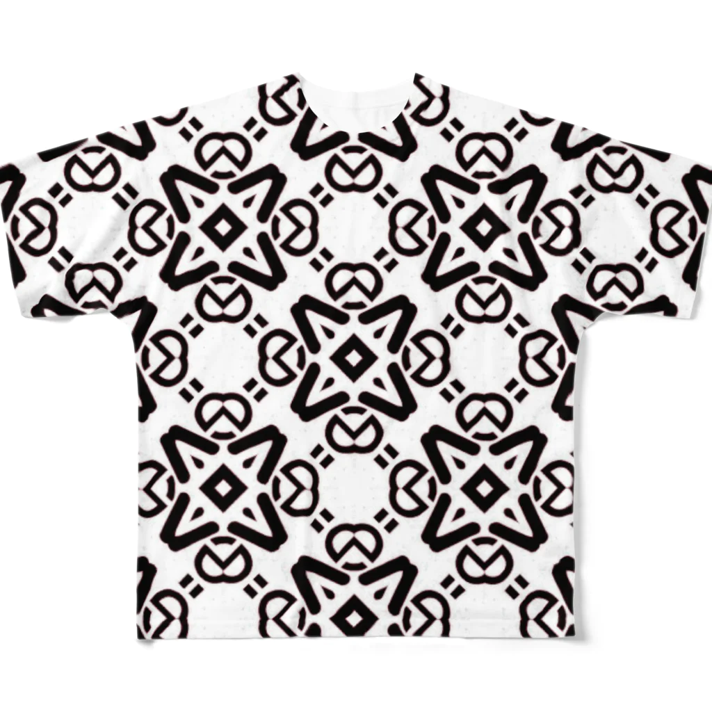 GreenTeaBreakの幾何学模様 フルグラフィックTシャツ