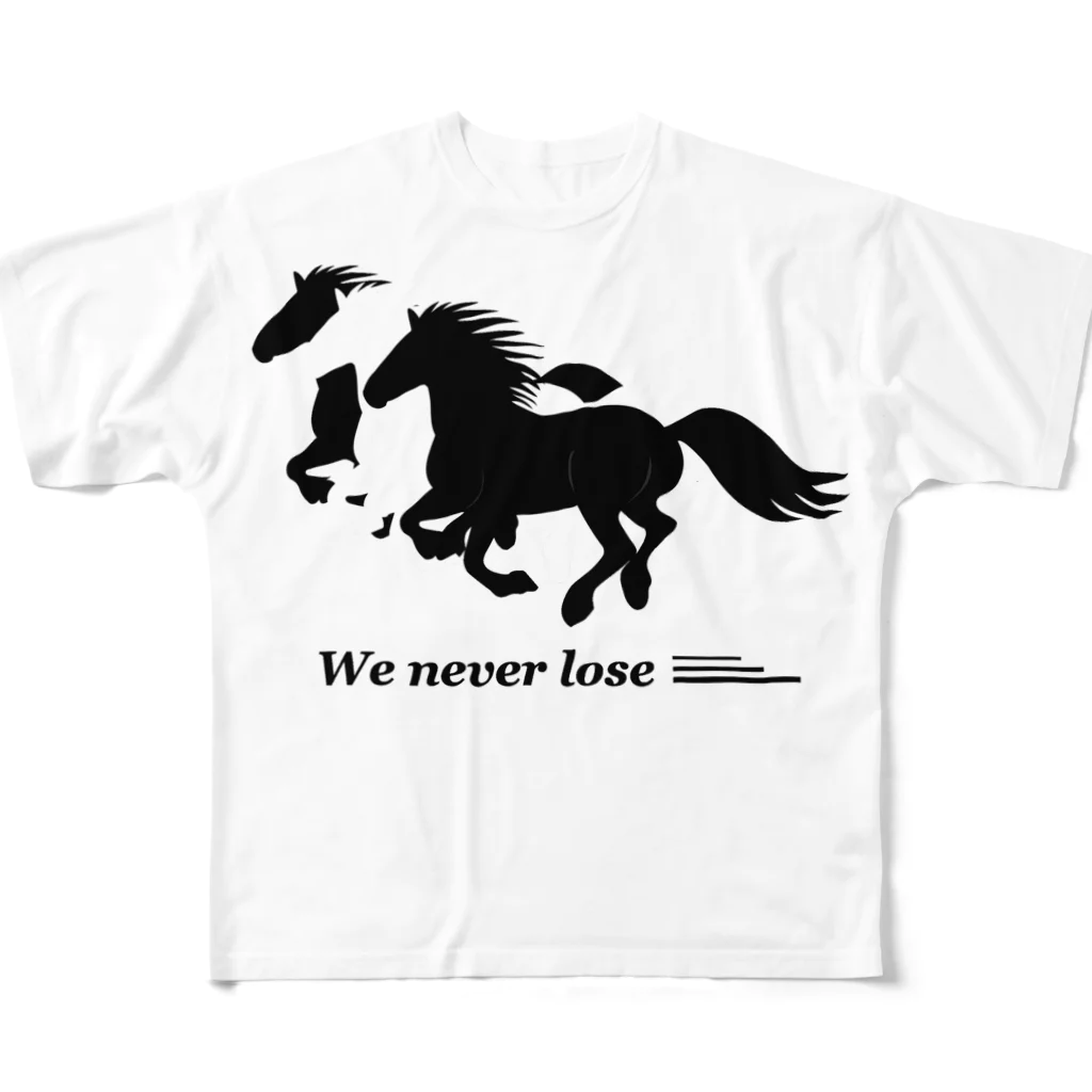 あさずきのRun！Run！Horse All-Over Print T-Shirt