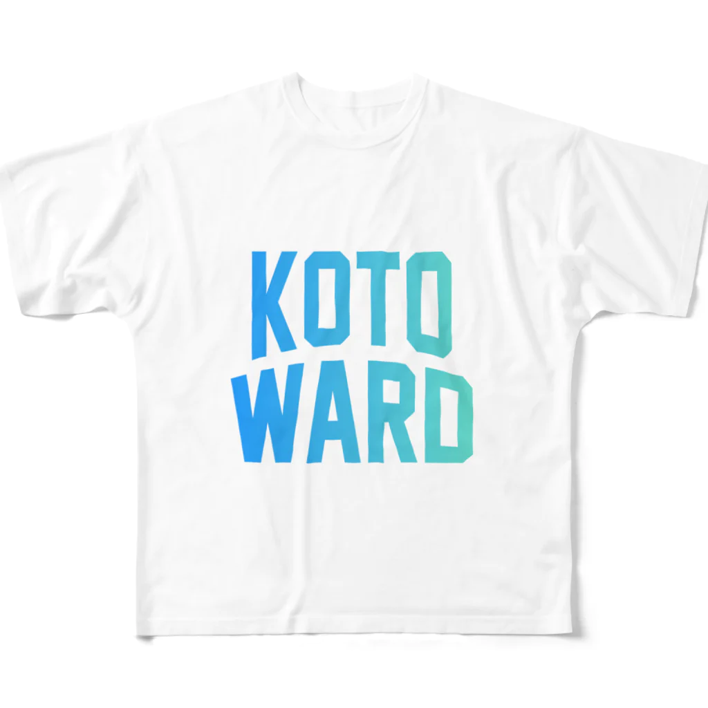 JIMOTO Wear Local Japanの江東区 KOTO WARD フルグラフィックTシャツ