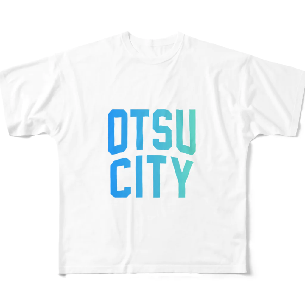 JIMOTO Wear Local Japanの大津市 OTSU CITY フルグラフィックTシャツ