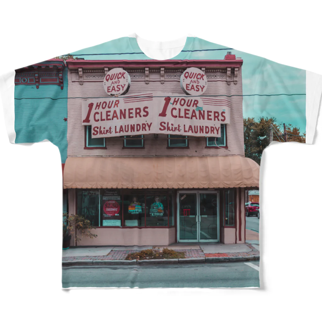AkasakaBase - アカサカベースのAmerican Laundry フルグラフィックTシャツ