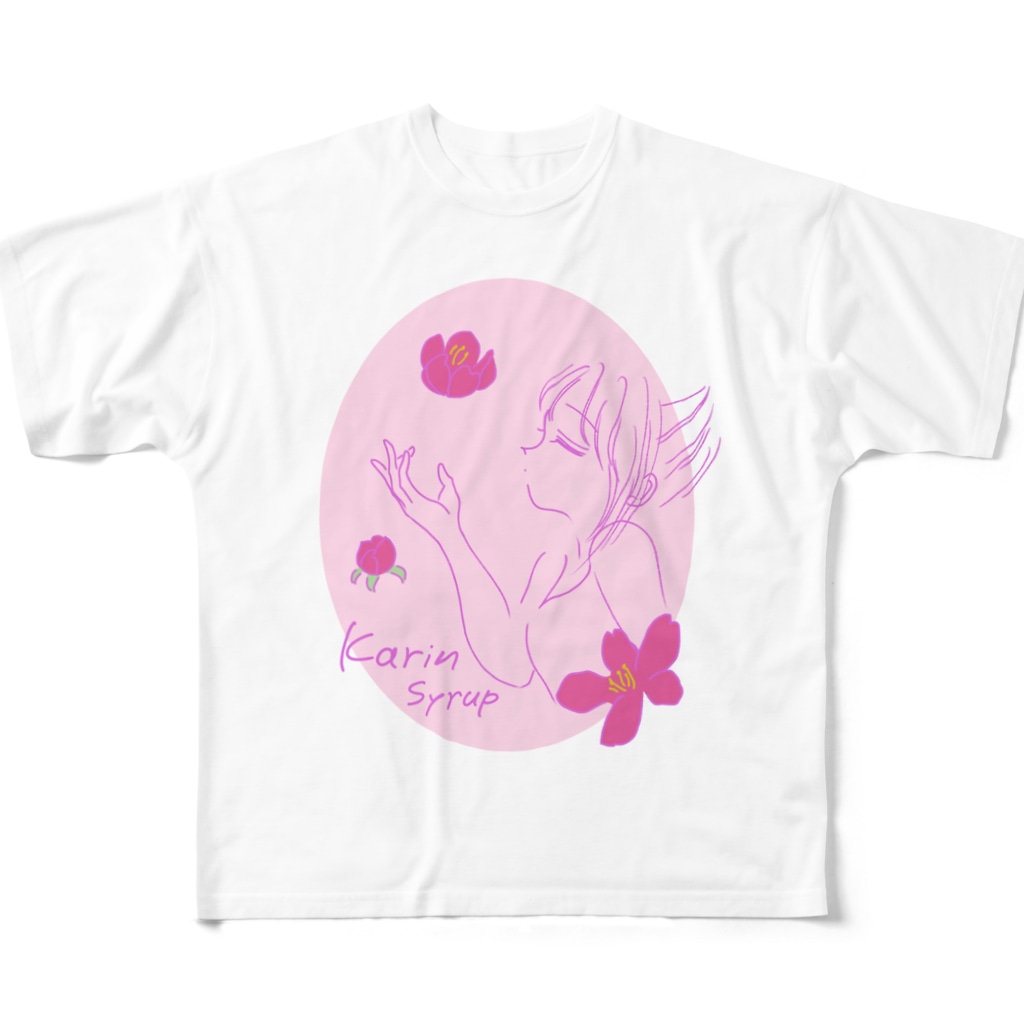 花梨の花香る ピンク Karinsyrupのフルグラフィックtシャツ通販 Suzuri スズリ