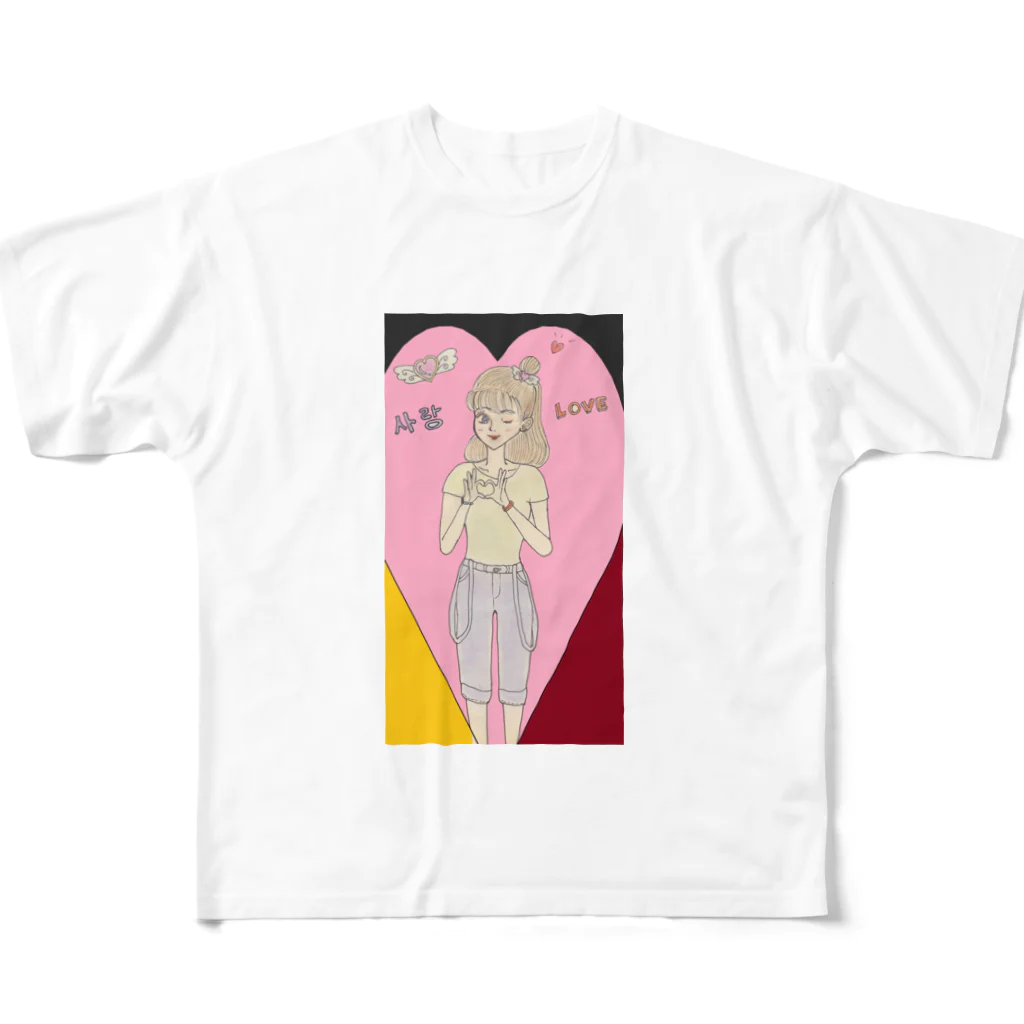 ひよこ工房のkoria in love フルグラフィックTシャツ