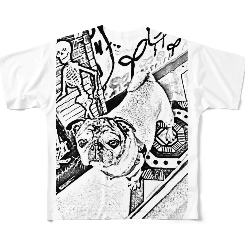 ちょびこの縦長白黒ぶぐ All-Over Print T-Shirt