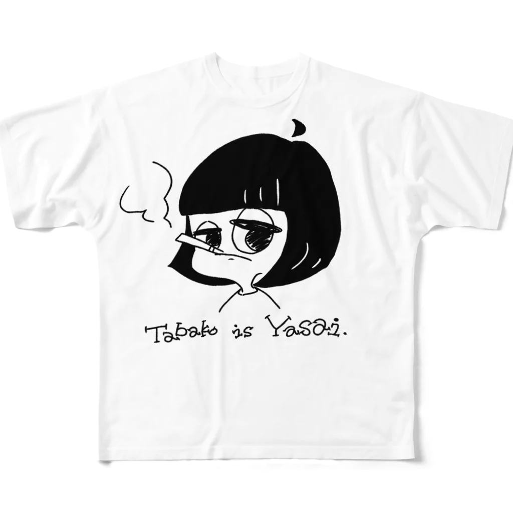 tori32_7ritaiのたばこちゃん フルグラフィックTシャツ