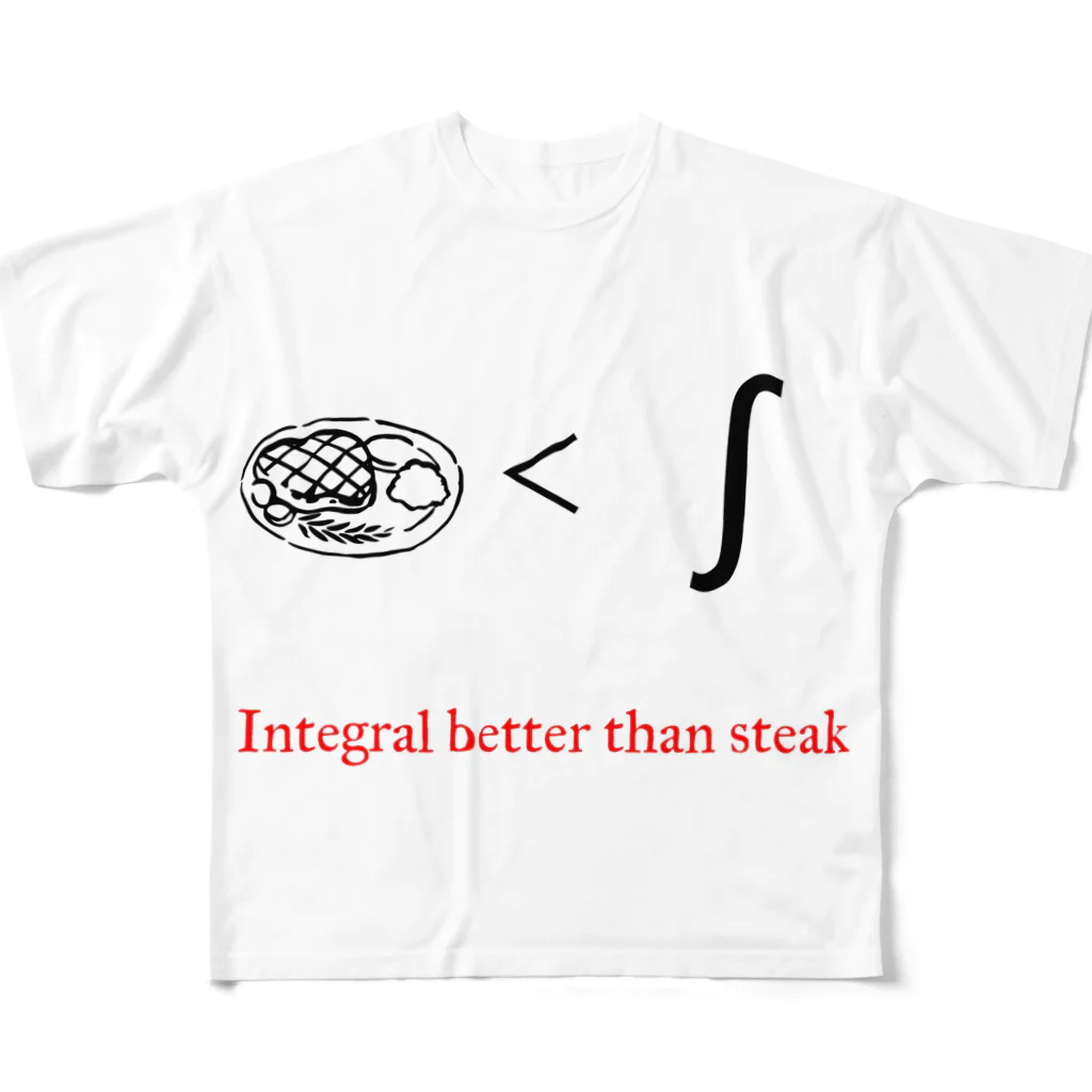 kyo_fnのIntegral better than steak フルグラフィックTシャツ