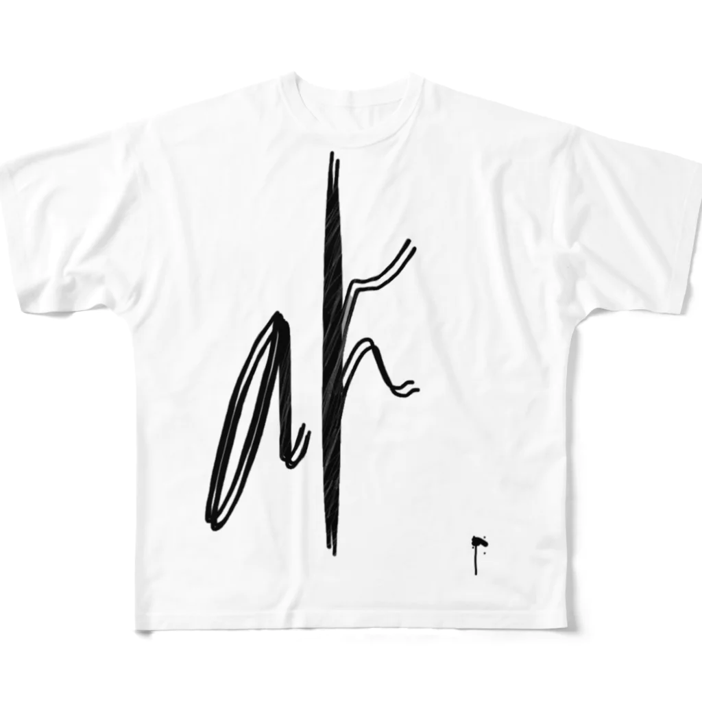 JP.mikanのak.ロゴ フルグラフィックTシャツ