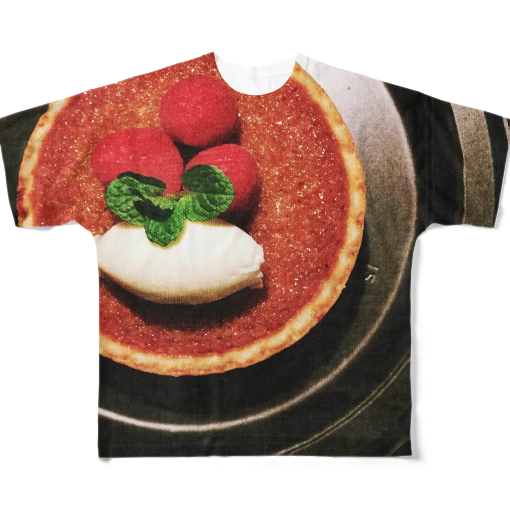 なんでもない場所のなんでもないケーキの風景「蜂蜜タルト」 All-Over Print T-Shirt