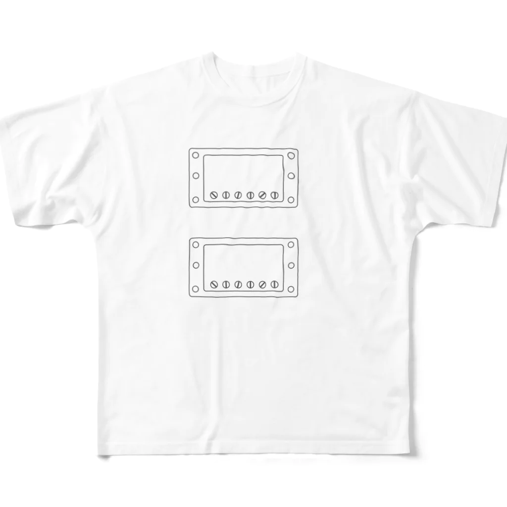 おるはデザイン専科のHUMBUCKER フルグラフィックTシャツ