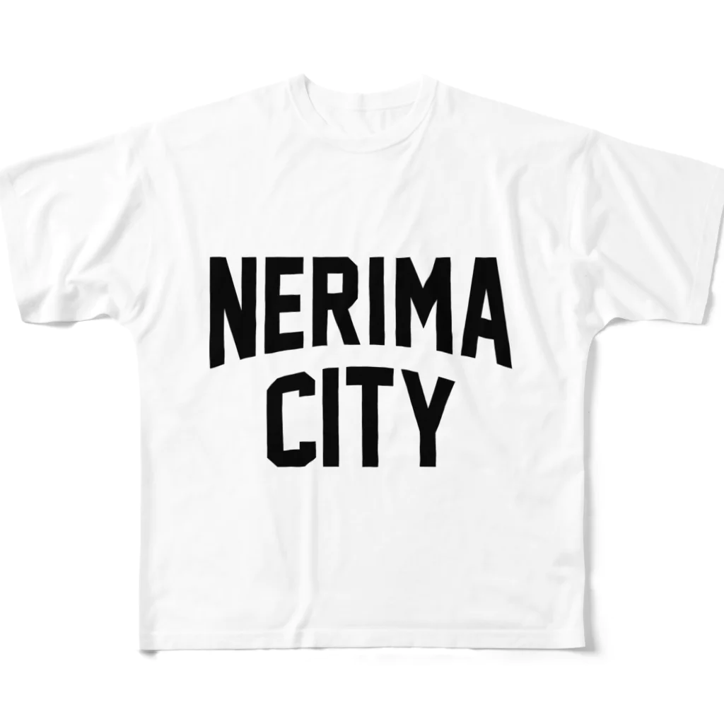 JIMOTO Wear Local Japanの練馬区 NERIMA CITY ロゴブラック All-Over Print T-Shirt