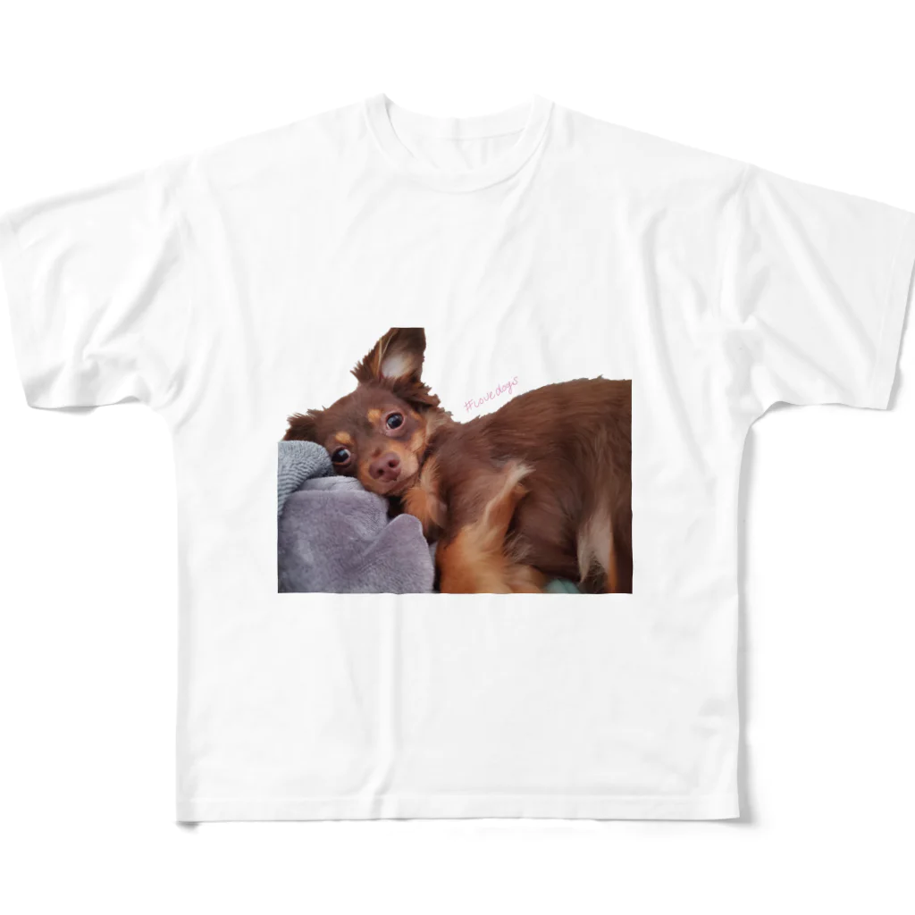 lovedogsの#Lovedogs フルグラフィックTシャツ