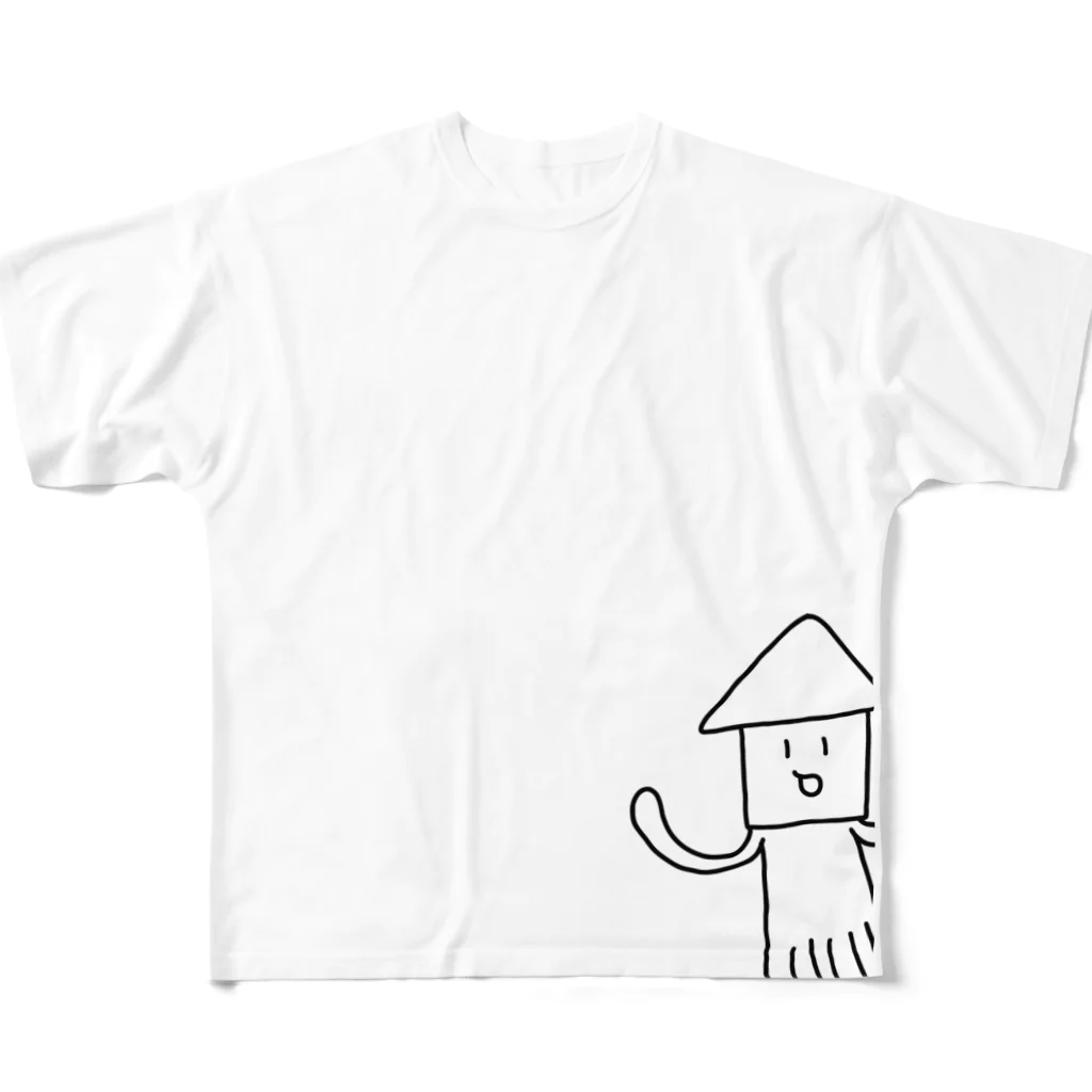 ・ANIPOP・のひょっこりイカ フルグラフィックTシャツ