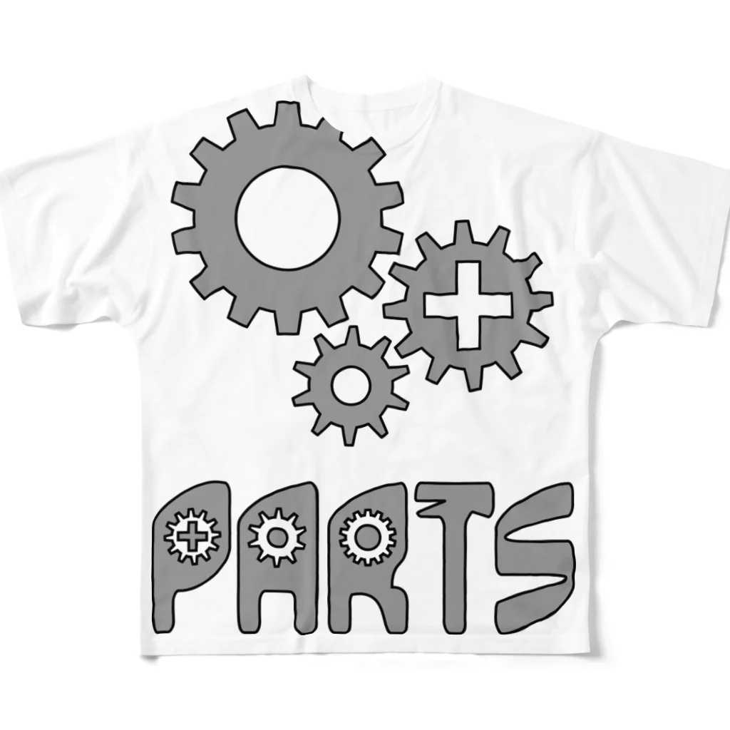 KfamiliaのPARTS フルグラフィックTシャツ