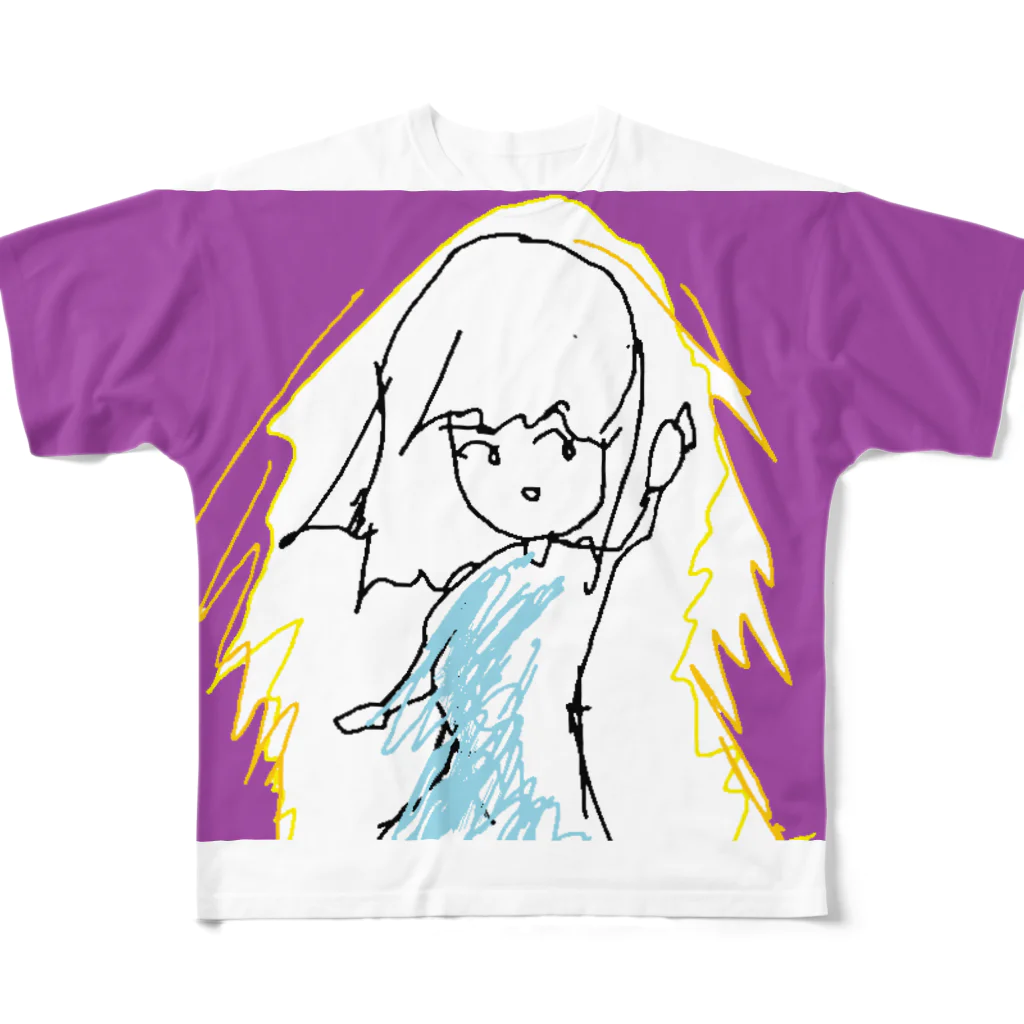 水草の能力発動系ガール All-Over Print T-Shirt