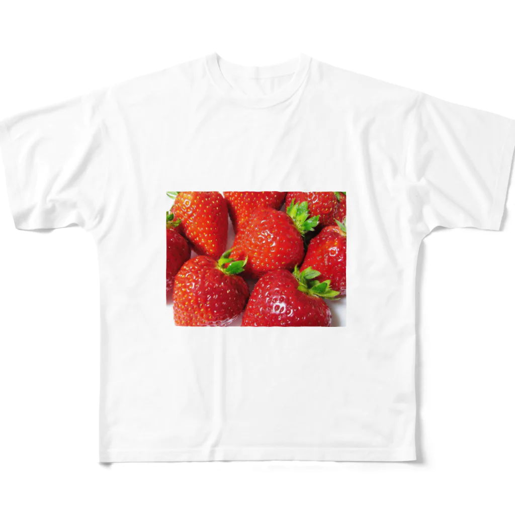 kuromaru3470のいちご フルグラフィックTシャツ