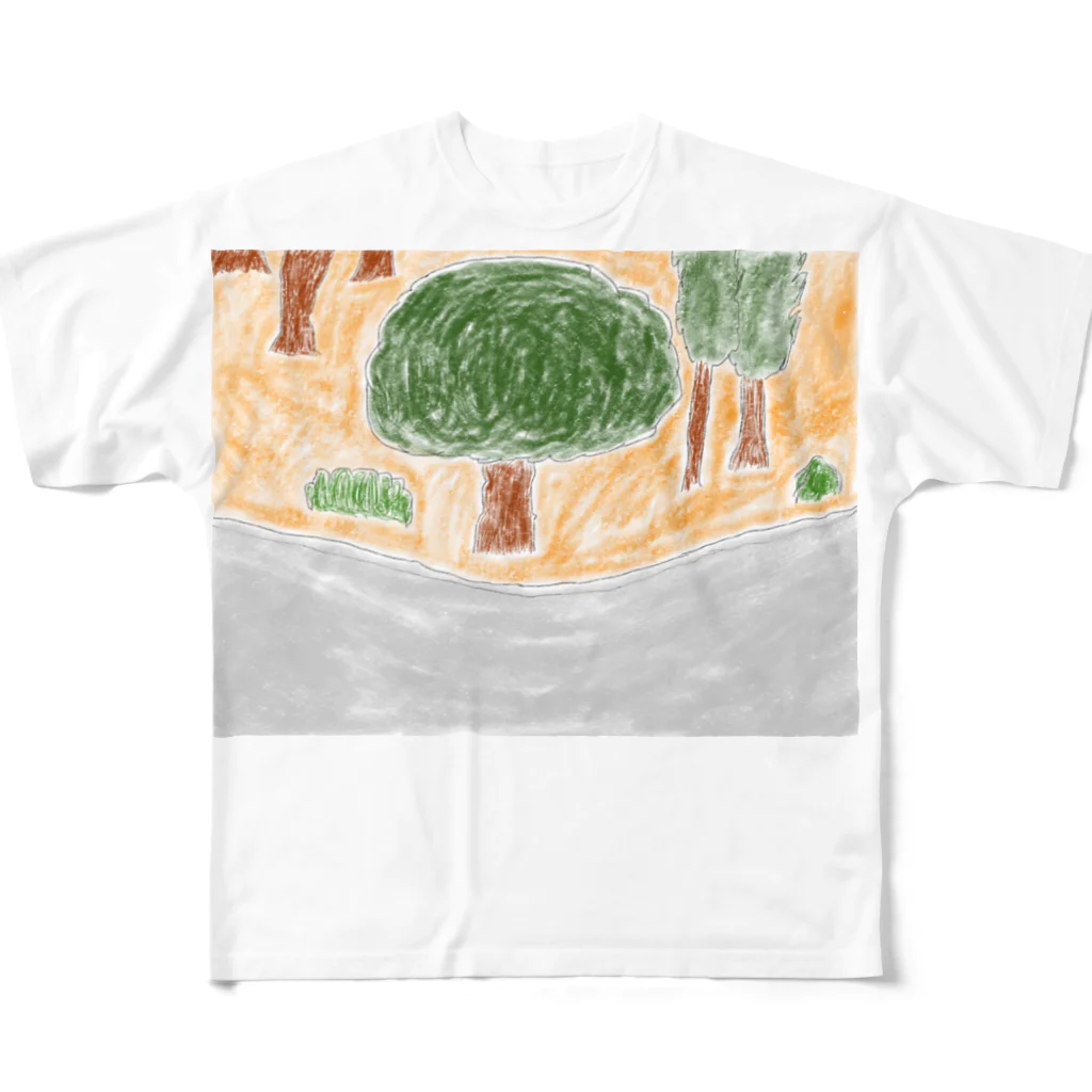 アスカの近所の公園の風景 All-Over Print T-Shirt