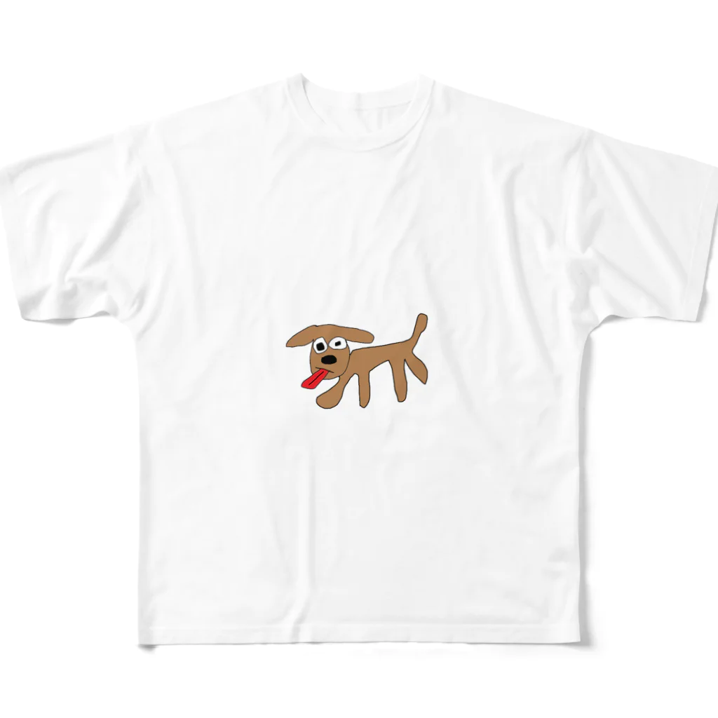 久保田明彦の犬 フルグラフィックTシャツ