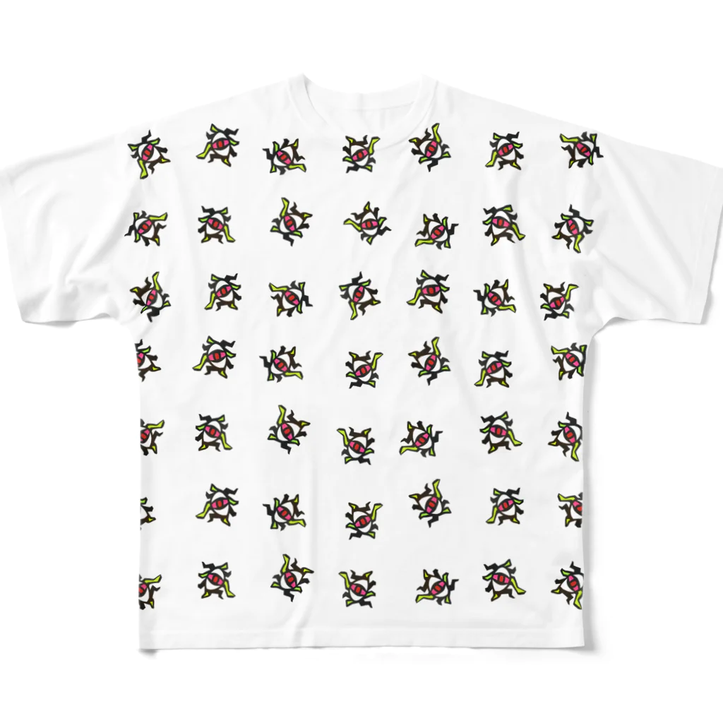 036＆37ちゃんねるのDancing third eye 3 All-Over Print T-Shirt