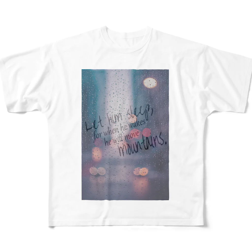 天地海山のlet him sleep デザイン フルグラフィックTシャツ