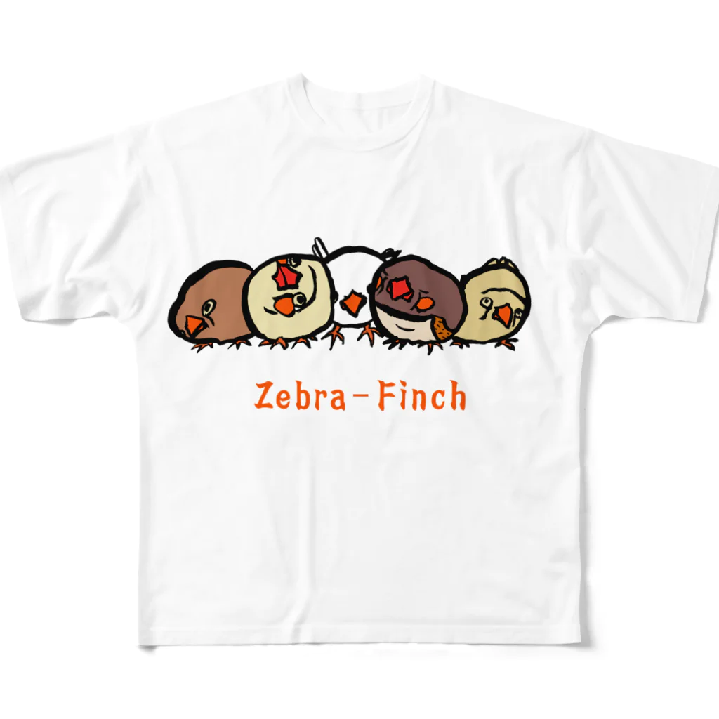 Mitsu-ZoのZebra-Finch フルグラフィックTシャツ