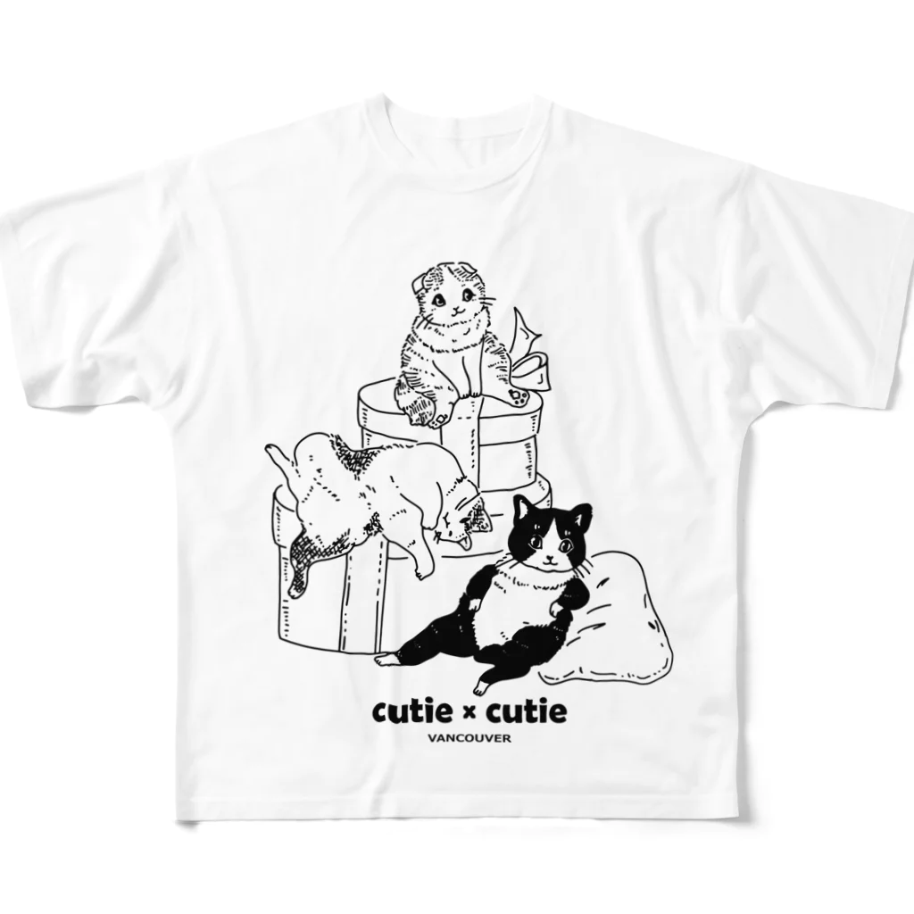 Cutie x Cutie Vancouverのバンクーバーの猫たち All-Over Print T-Shirt