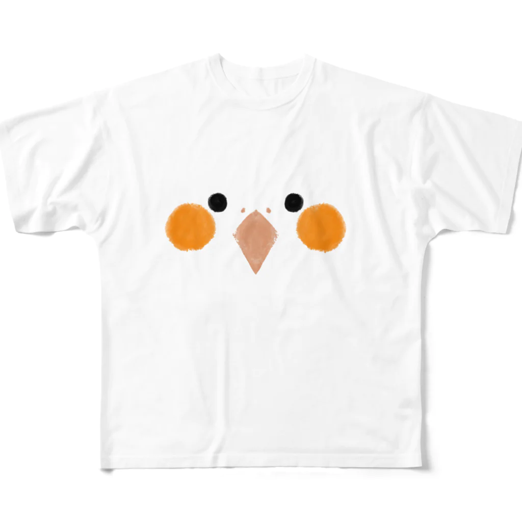 tamaccoのおかめいんこ フルグラフィックTシャツ