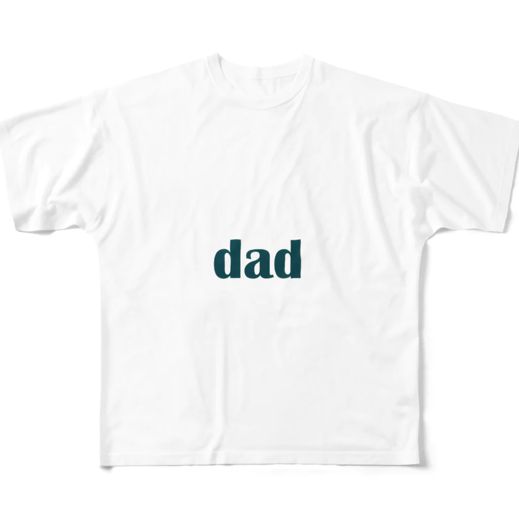 udawakaのお父さん（dad) ダッド フルグラフィックTシャツ