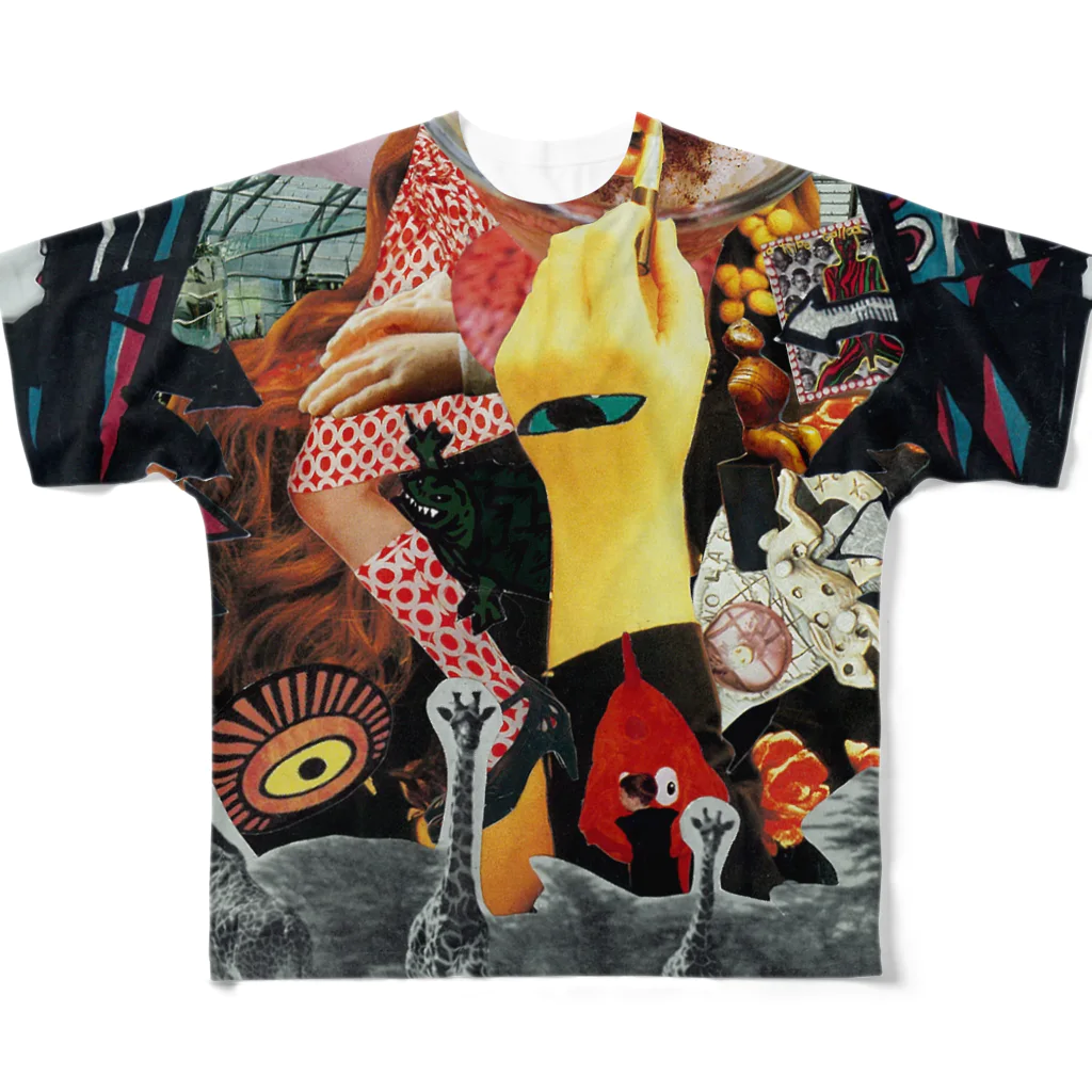 KIKUKUSURIのアニマルズ All-Over Print T-Shirt