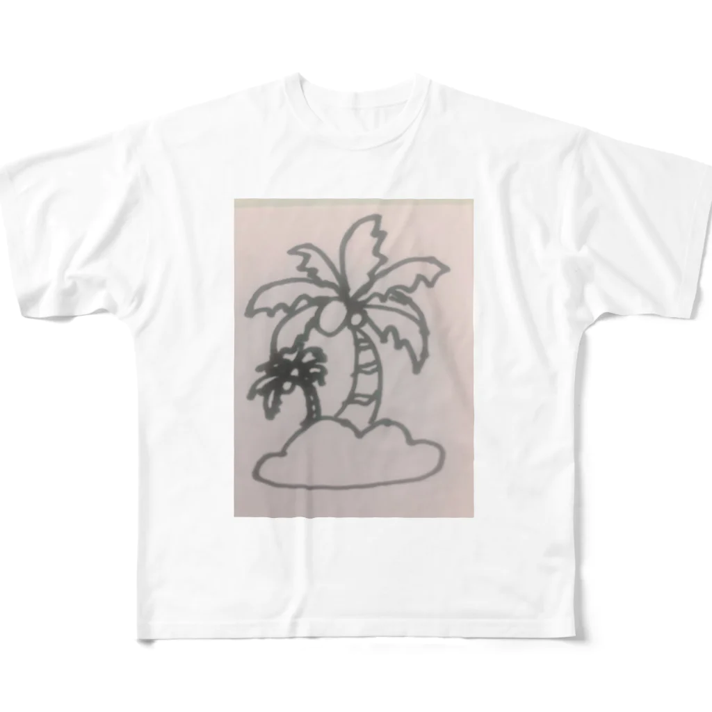 ナイトシーのヤシの木　サーフ All-Over Print T-Shirt