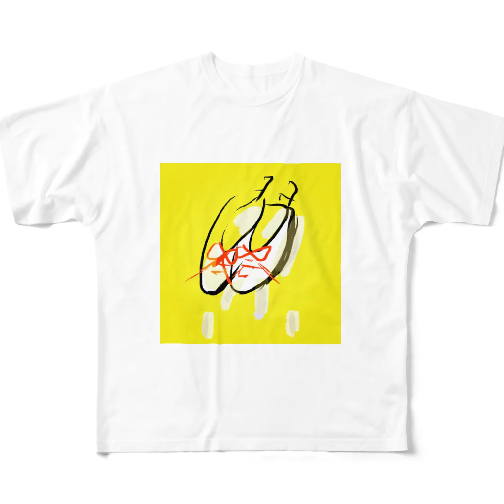 PiOPiOの濡れた上履き、優しさで乾く。 All-Over Print T-Shirt