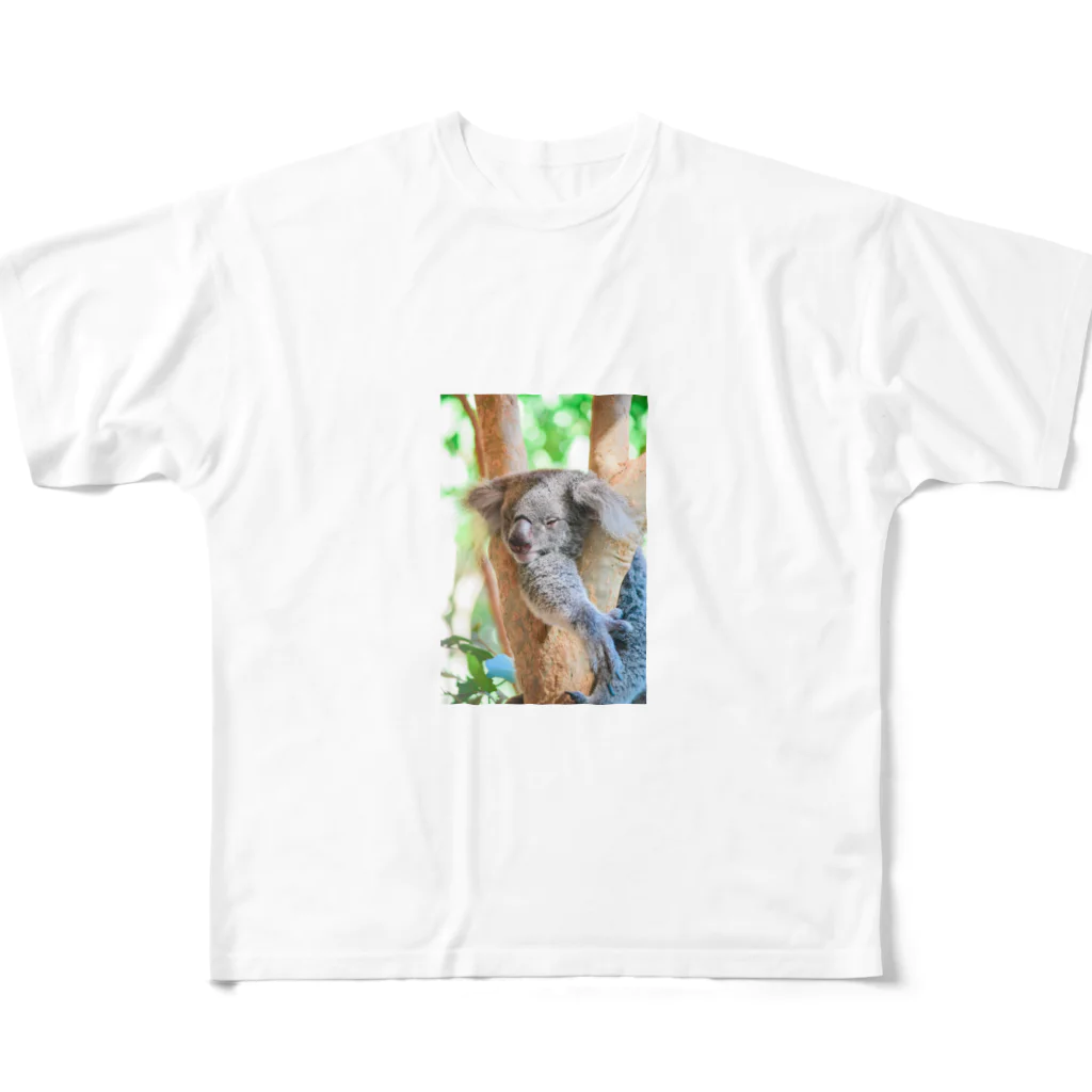 sunset_nagiの眠いコアラちゃん フルグラフィックTシャツ