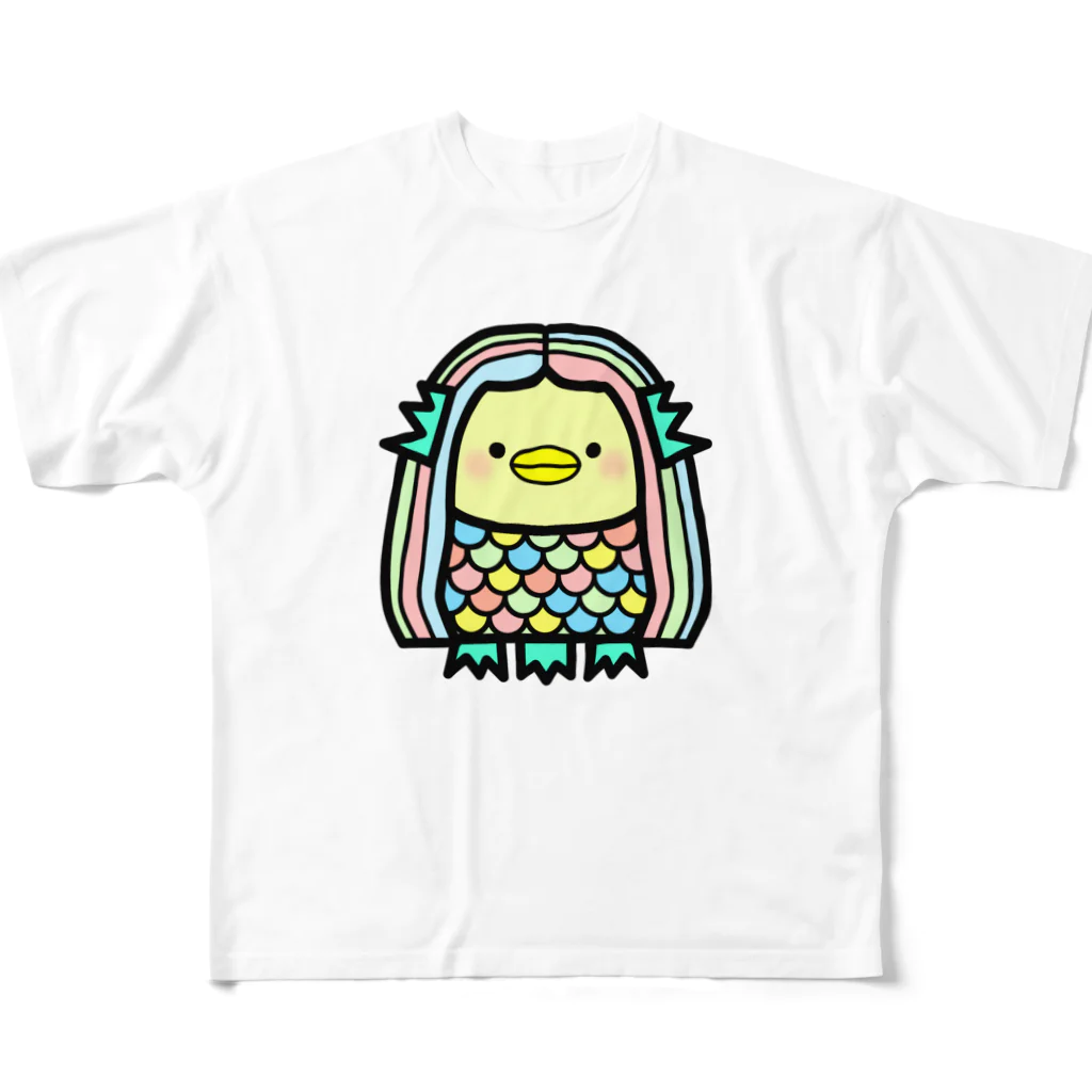 Aki meowのアマビエちゃん フルグラフィックTシャツ