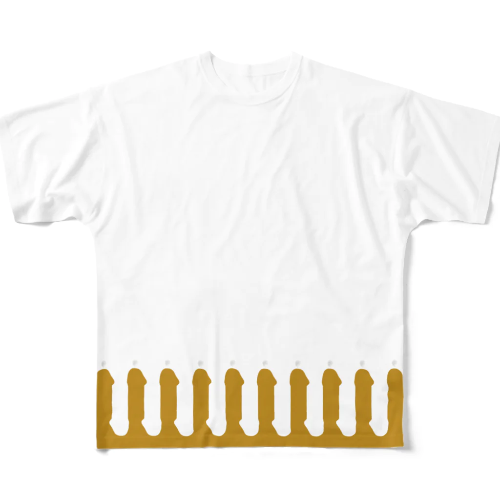 kumakumaのちんちん冠 フルグラフィックTシャツ