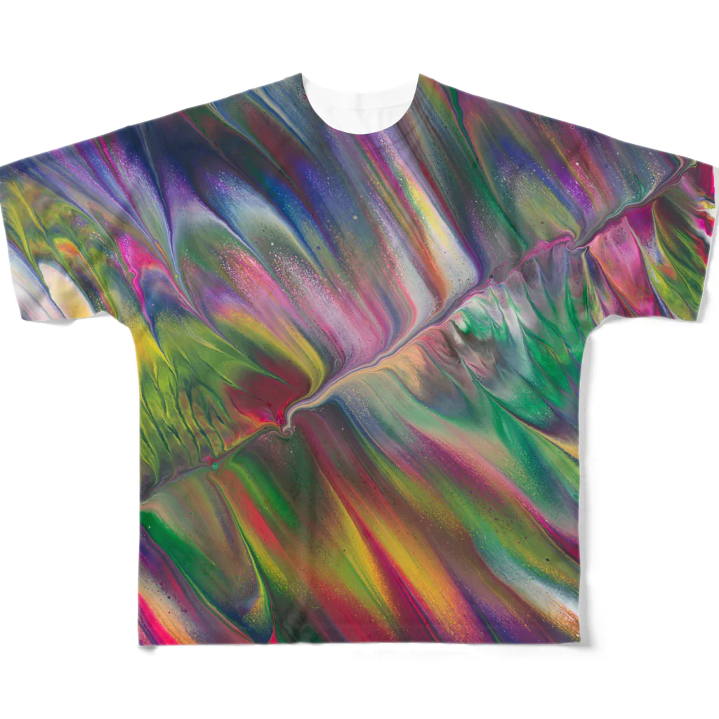 アオムラサキの色彩の羽根　006a フルグラフィックTシャツ